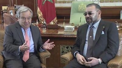 العاهل المغربي في لقاء سابق مع غوتيريش بالرباط