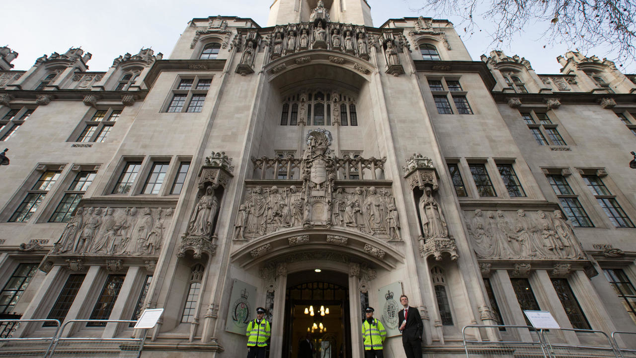 مقر المحكمة العليا في لندن بتاريخ 7 كانون الأول/ديسمبر 2016