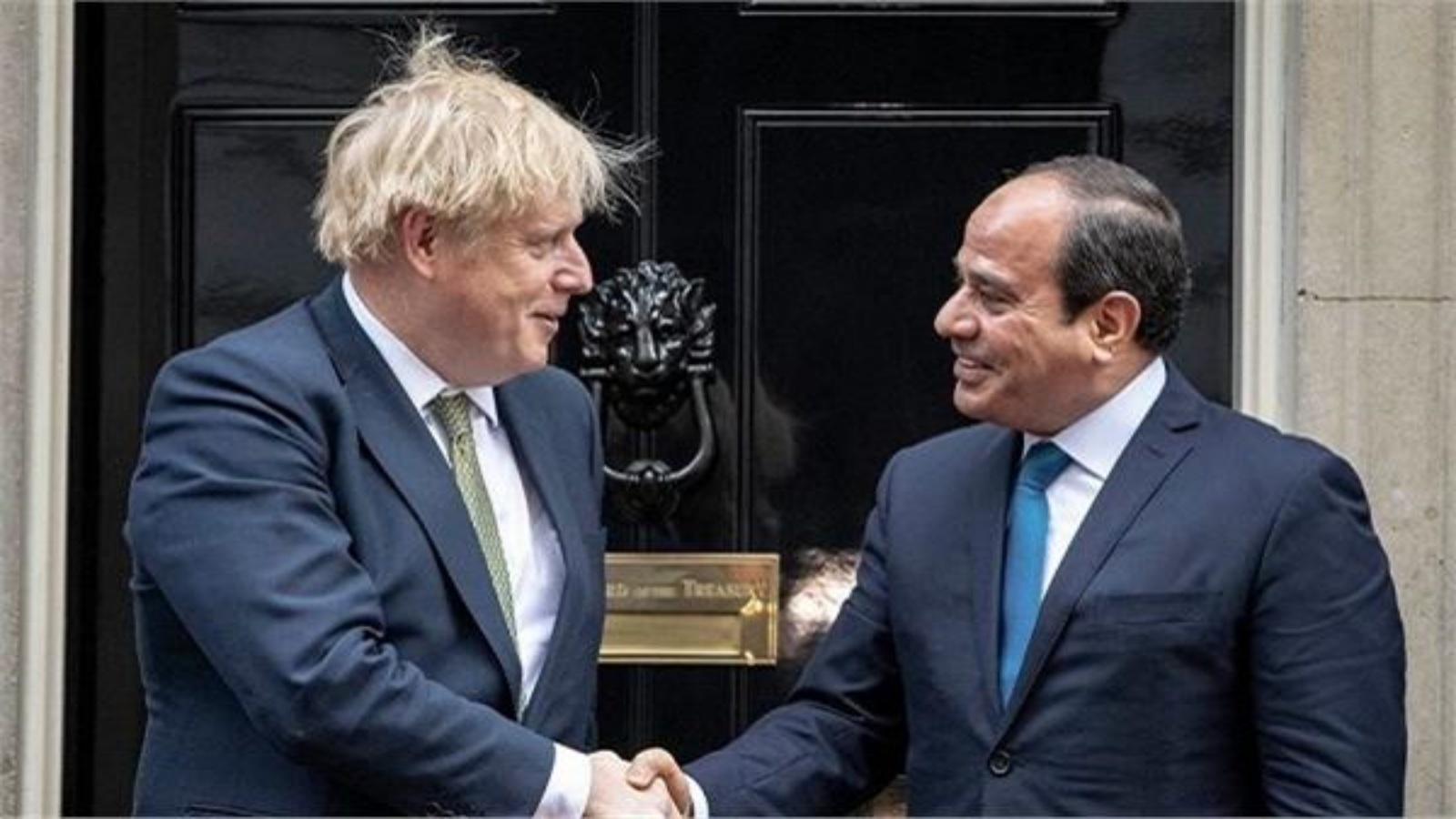 جانب من قمة سابقة جمعت بين جونسون والسيسي في لندن (أرشيف)