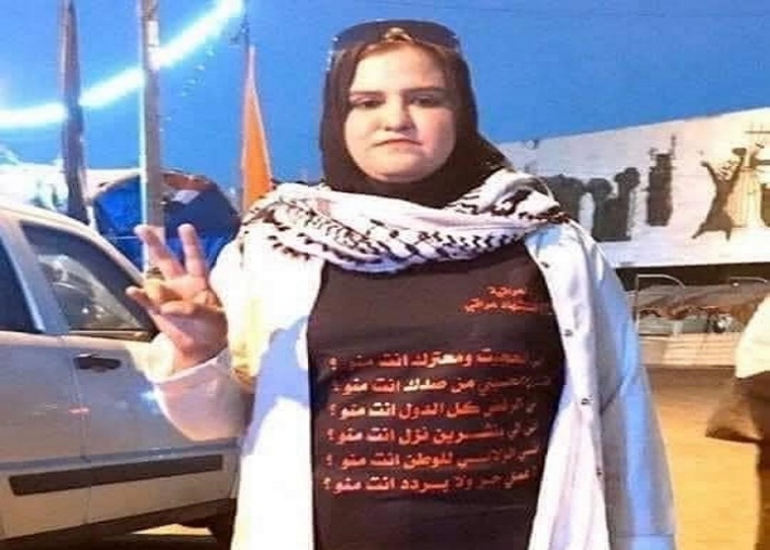 الناشطة والمسعفة العراقية التي اطلقتها المليشيات بعد ايام من اختطافها وتعذيبها