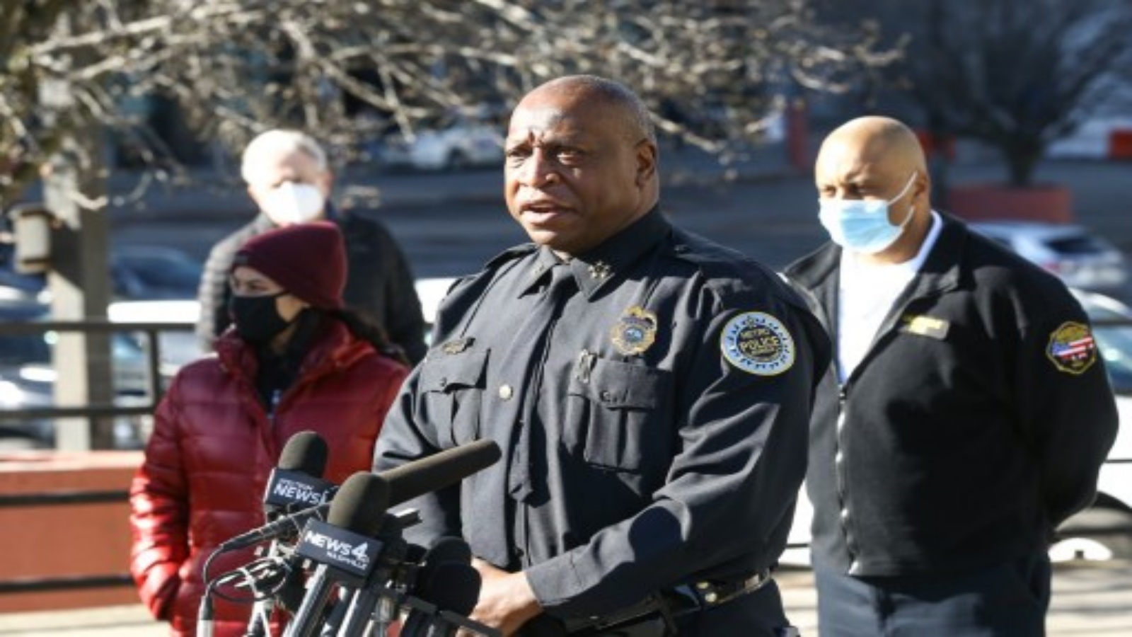رئيس شرطة ناشفيل جون دريك يتحدث خلال مؤتمر صحفي عن تفجير يوم عيد الميلاد في 26 ديسمبر 2020 في ناشفيل ، تينيسي