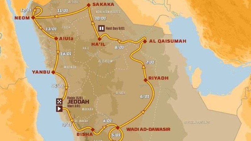مسار رالي دكار السعودية 2021