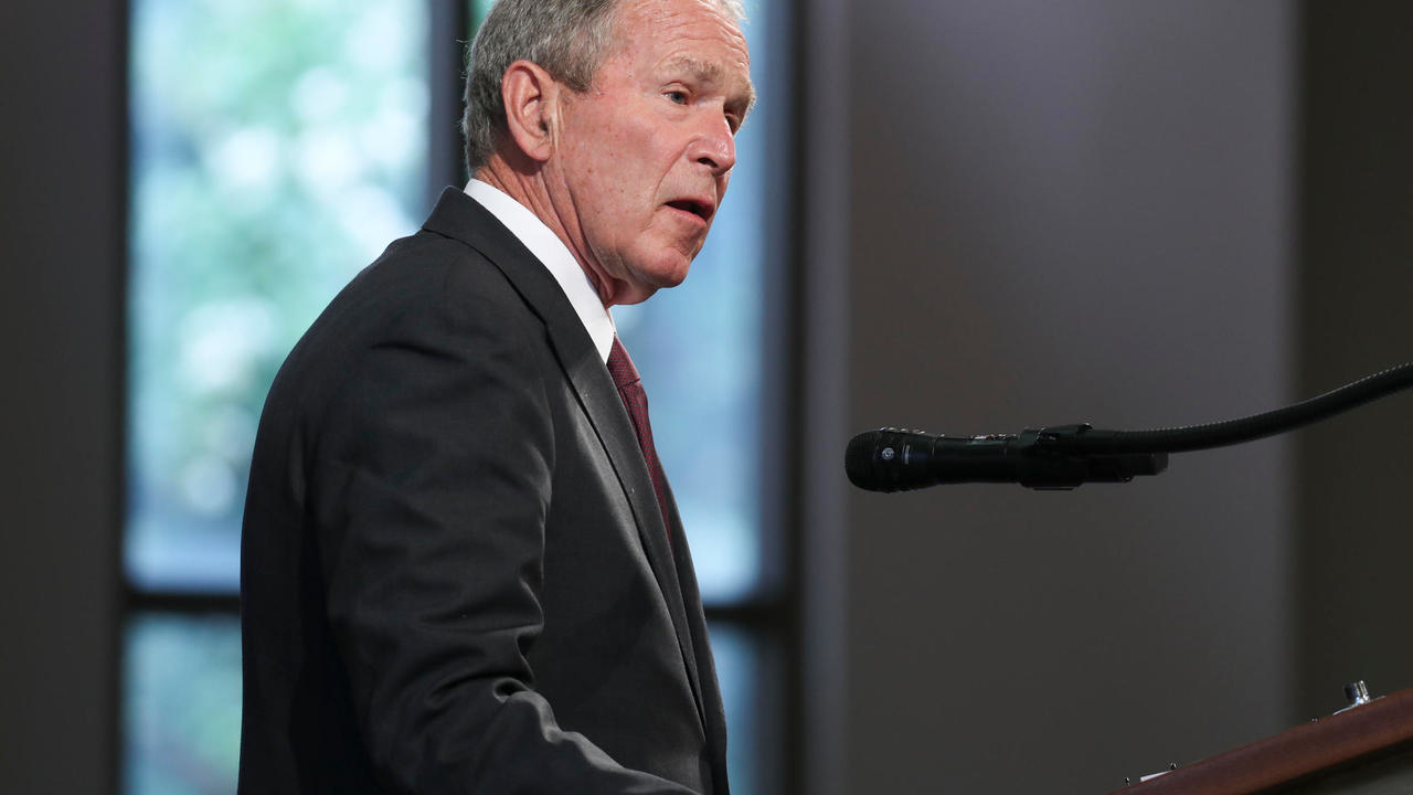 الرئيس الأميركي الأسبق جورج دبليو بوش في أتلانتا في 30 تموز/يوليو 2020.