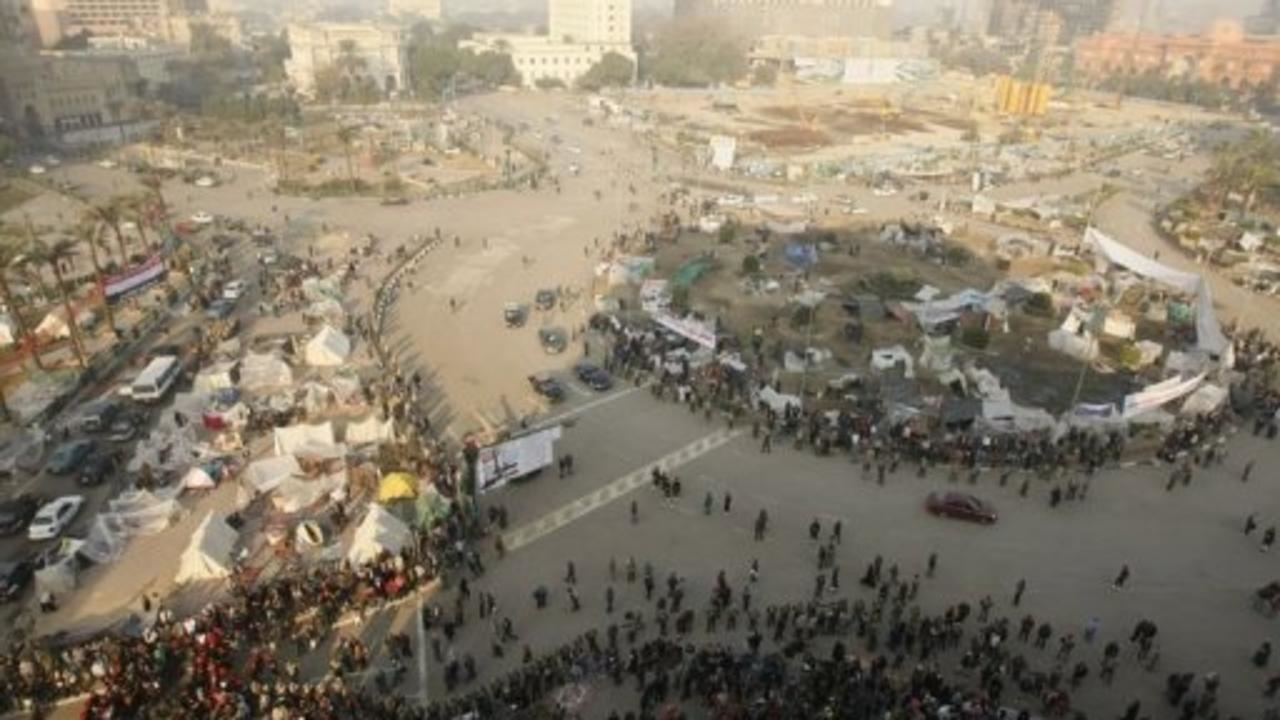 صورة أرشيفية لميدان التحرير إبان الثورة على الرئيس الأسبق حسني مبارك