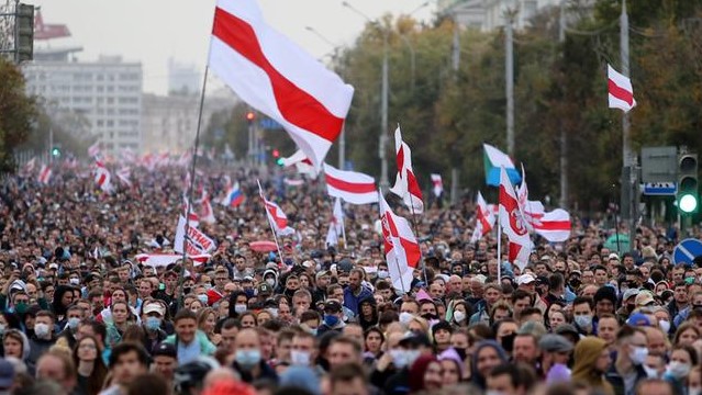 تظاهرة معارضة للنظام البيلاروسي في مينسك