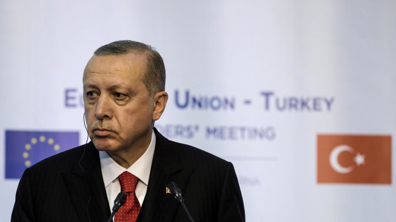 الرئيس التركي رجب طيب إردوغان في مدينة فيرنا البلغارية عام 2018