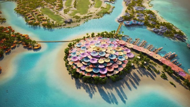 الأمير محمد بن سلمان يُطلق الرؤية التصميمية لجزيرة 