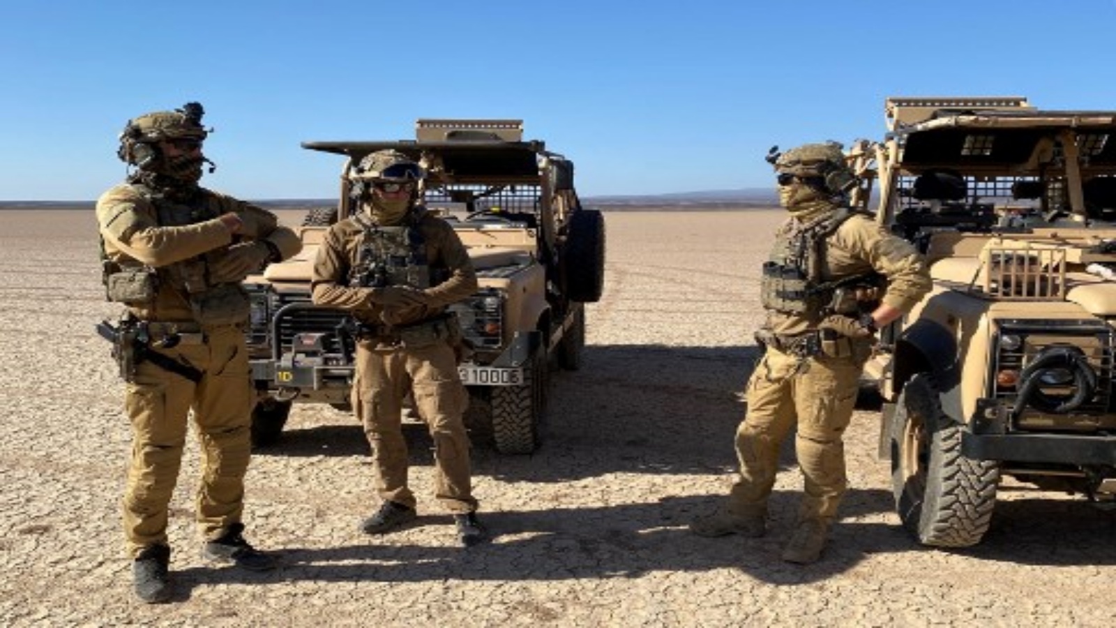 القوات الخاصة الفرنسية تشارك في تدريب عسكري في صحراء غراند بارا جنوب جيبوتي في 4 فبراير 2021.