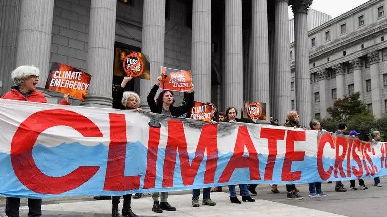 ظاهرة للمطالبة بالتصدي للتغيّر المناخي في نيويورك في أكتوبر 2019
