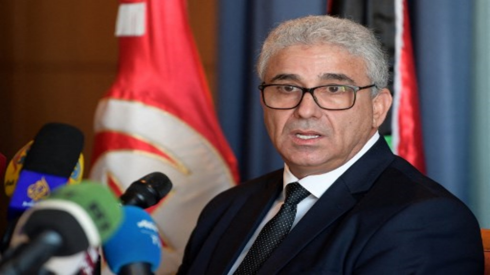 فتحي باشاغا ، وزير الداخلية في حكومة الوفاق الوطني الليبية المعترف بها من قبل الأمم المتحدة ومقرها طرابلس 