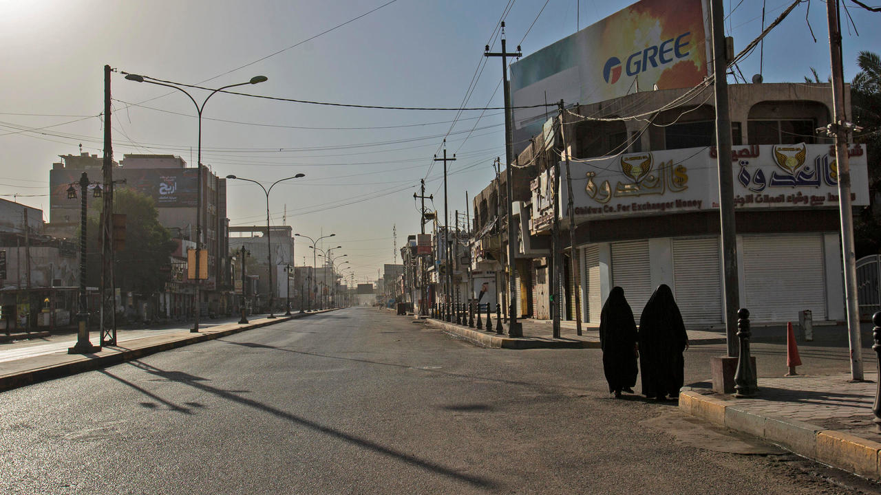 شارع في البصرة جنوب العراق في 19 شباط/فبراير 2021