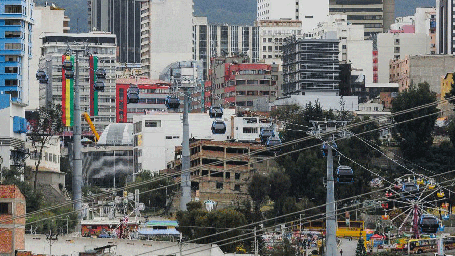 مشهد عام لمدينة لاباز في صورة تعود للعام 2018