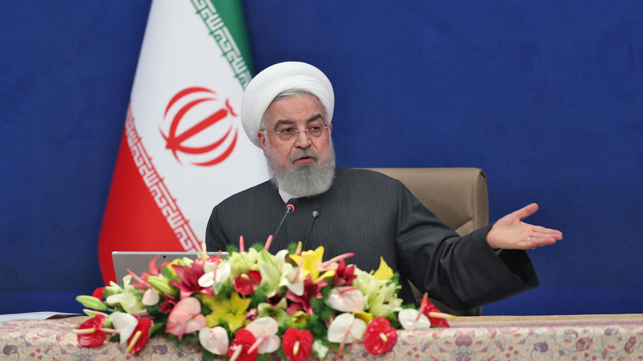 الرئيس الإيراني حسن روحاني يتحدث خلال الاجتماع الأسبوعي للحكومة في الثالث من شباط/فبراير 2021