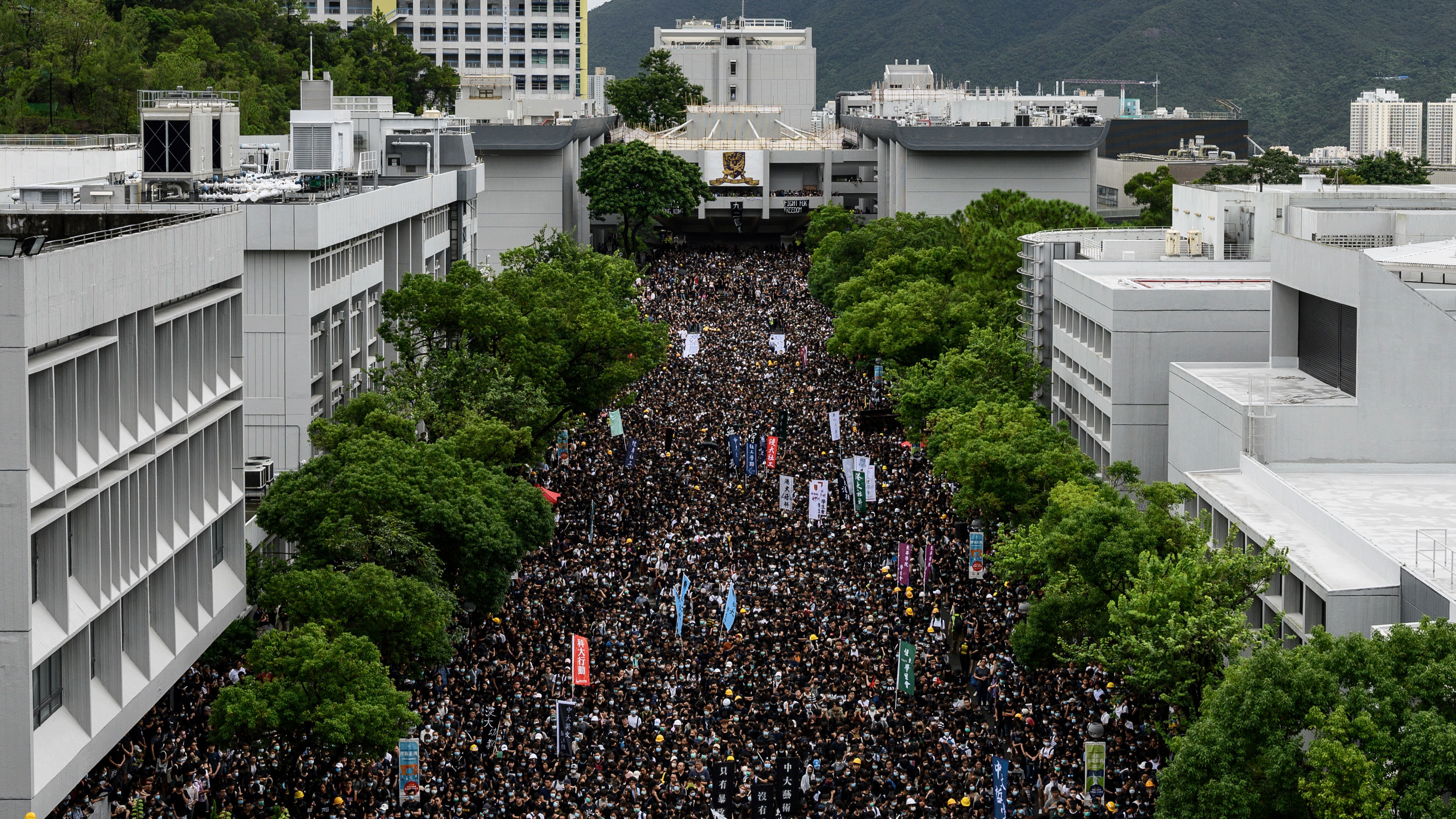 تظاهرة حاشدة في هونغ كونغ