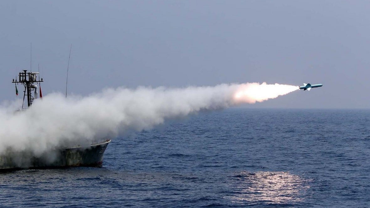 صورة من مناورة عسكرية بحرية إيرانية في خليج عمان في 11 سبتمبر 2020