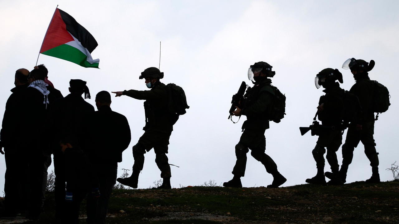 مواجهات بين الفلسطينيين والإسرائيليين في الضفة الغربية في فبراير الماضي