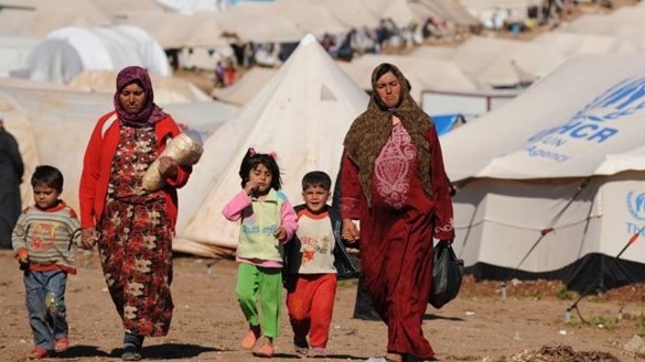 لاجئون سوريون في احد مخيمات الامم المتحدة في شمال العراق