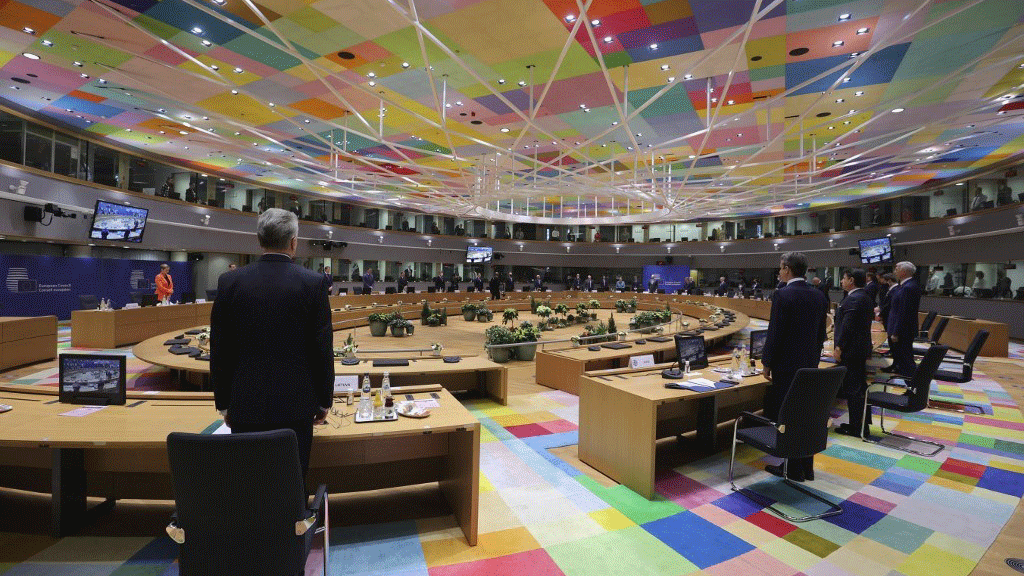 قادة الاتحاد الأوروبي خلال قمة في مجلس الاتحاد الأوروبي في بروكسل في 10 كانون الأول/ديسمبر 2020