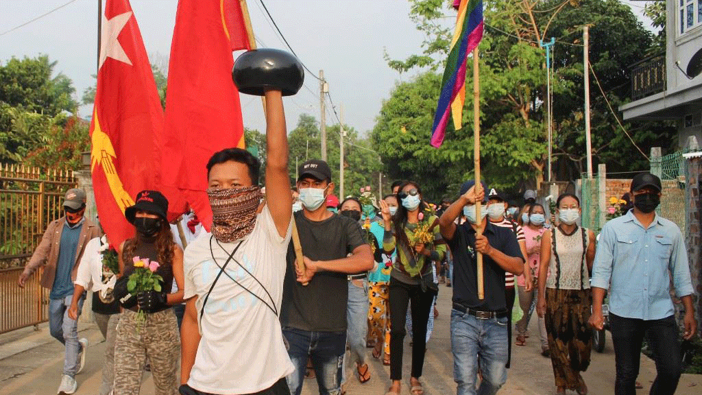 من يوميات الاحتجاج في بورما