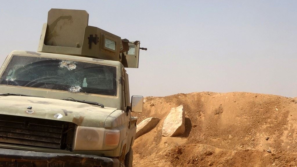 آلية عسكرية للجيس اليمني في مأرب