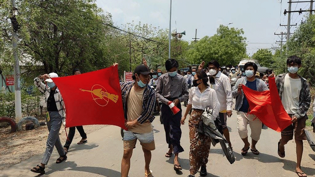 من يوميات الاحتجاج في بورما
