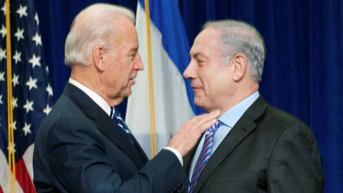 صورة من الأرشيف للرئيس الأميركي جو بايدن ورئيس الوزراء الإسرائيلي بنيامين نتانياهو