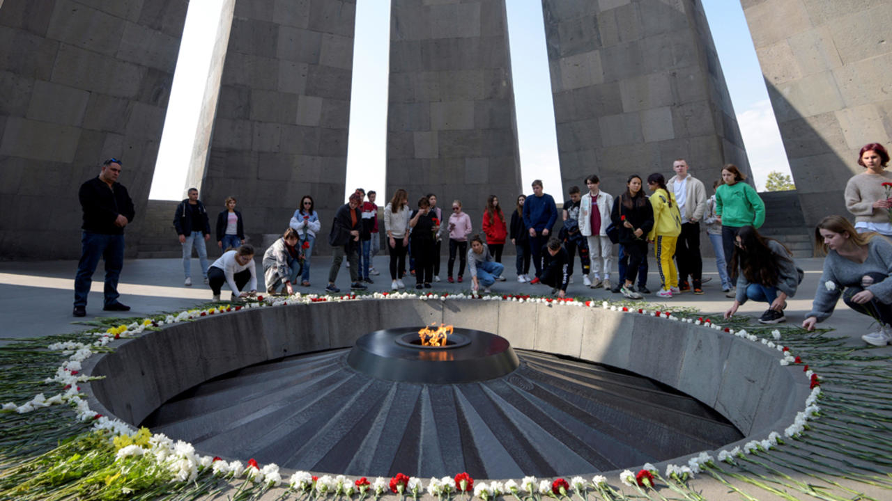 تجمع في ذكرى إبادة الأرمن في منطقة يريفان في 30 تشرين الأول/أكتوبر 2019