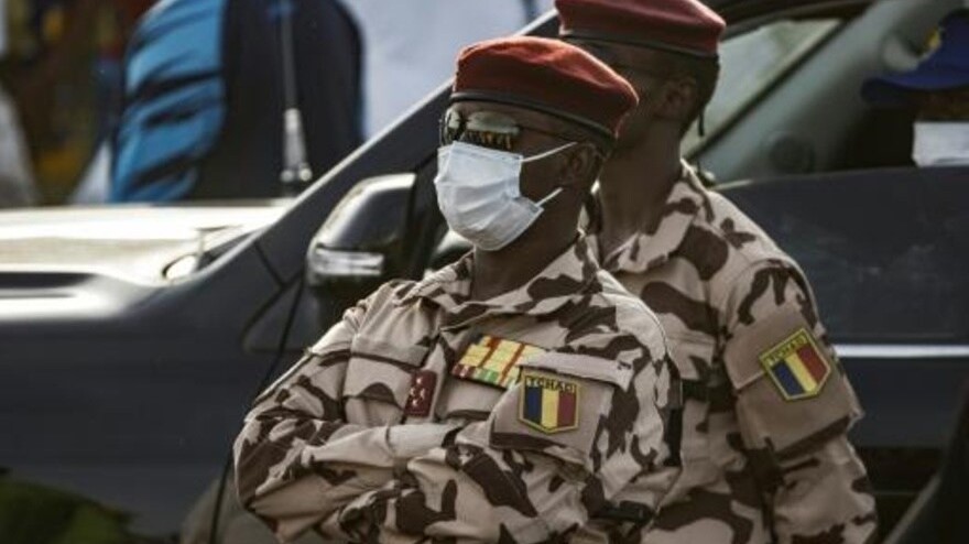 الجنرال محمد إدريس ديبي رئيس المجلس الانتقالي العسكري في تشاد في 09 نيسان/ابريل 2021