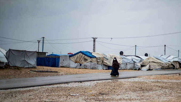 أحد مخيمات اللجوء في شمال شرق سوريا