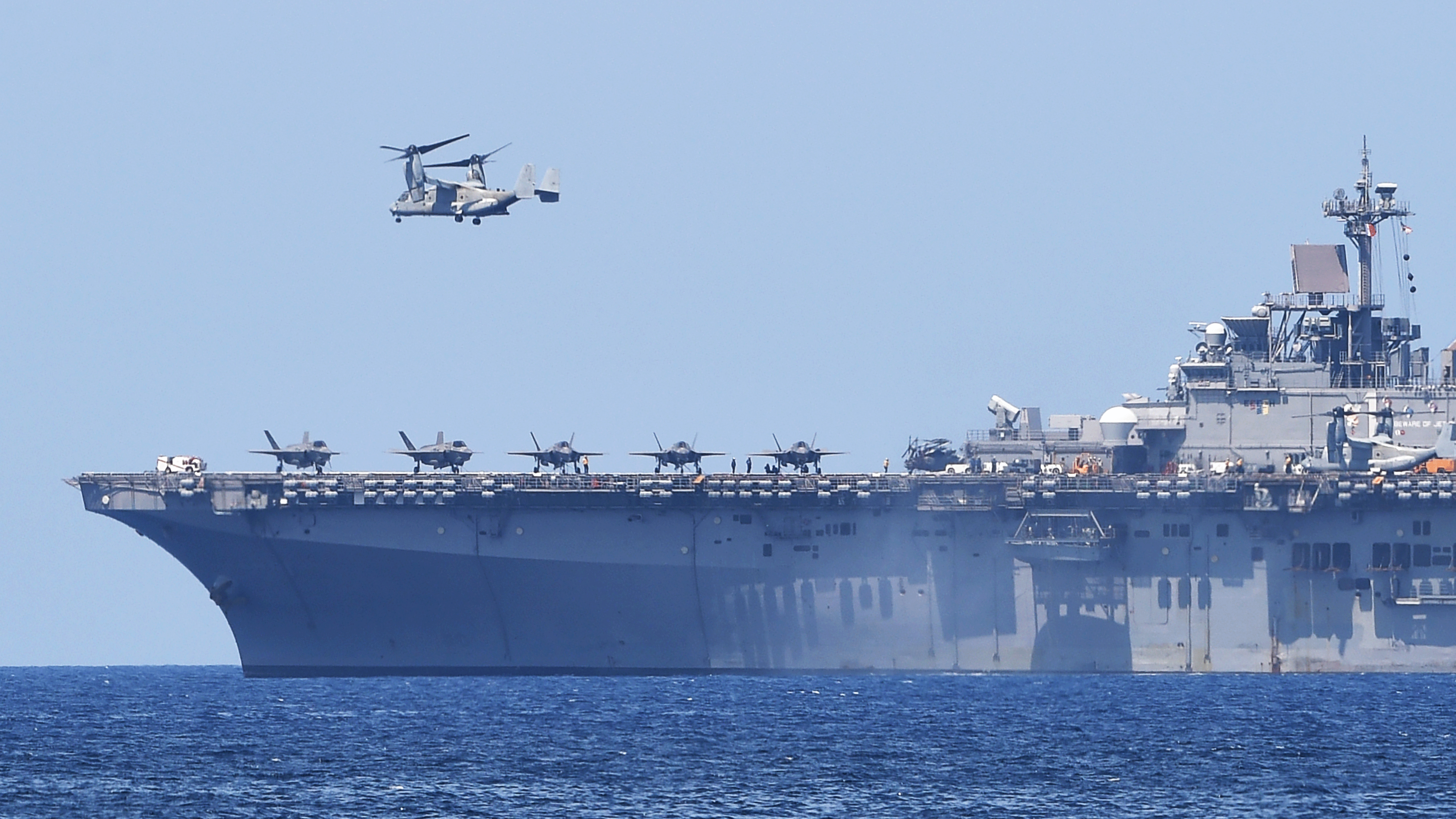 جزء من التمرين العسكري الأميركي الفلبيني السنوي المشترك على شواطئ مدينة سان أنطونيو ببحر الصين الجنوبي - 11 نيسان/أبريل 2019
