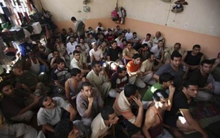 معتقلون في سجن تلكيف بمحافظة نينوى العراقية الشمالية