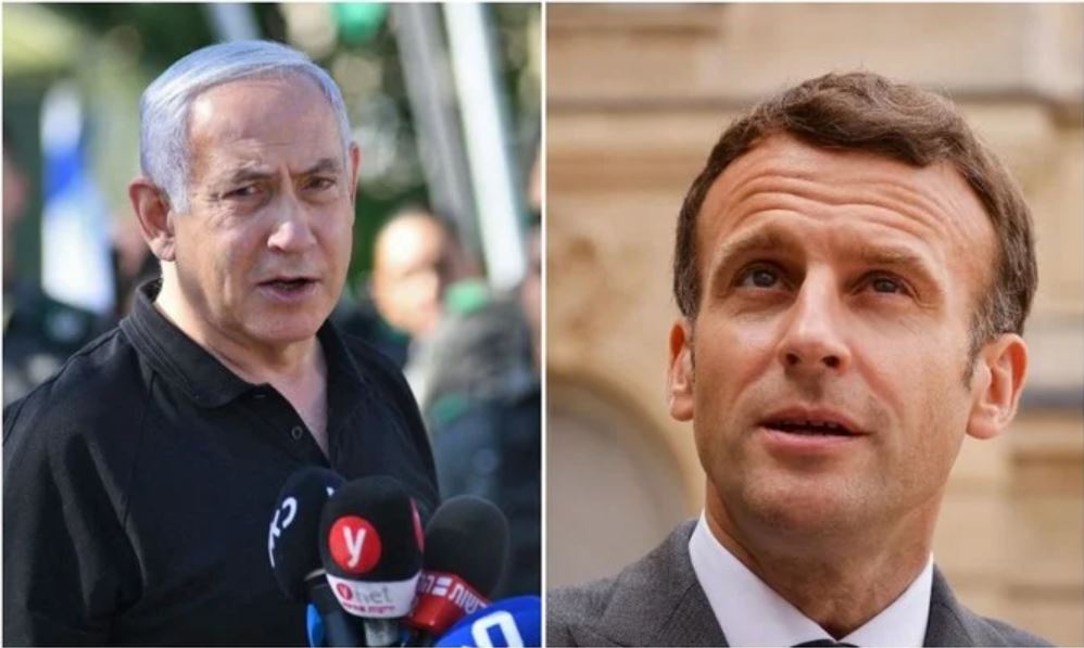 الرئيس الفرنسي اتصل برئيس الوزراء الإسرائيلي وحثه على العمل لإعادة الاستقرار إلى الشرق الأوسط