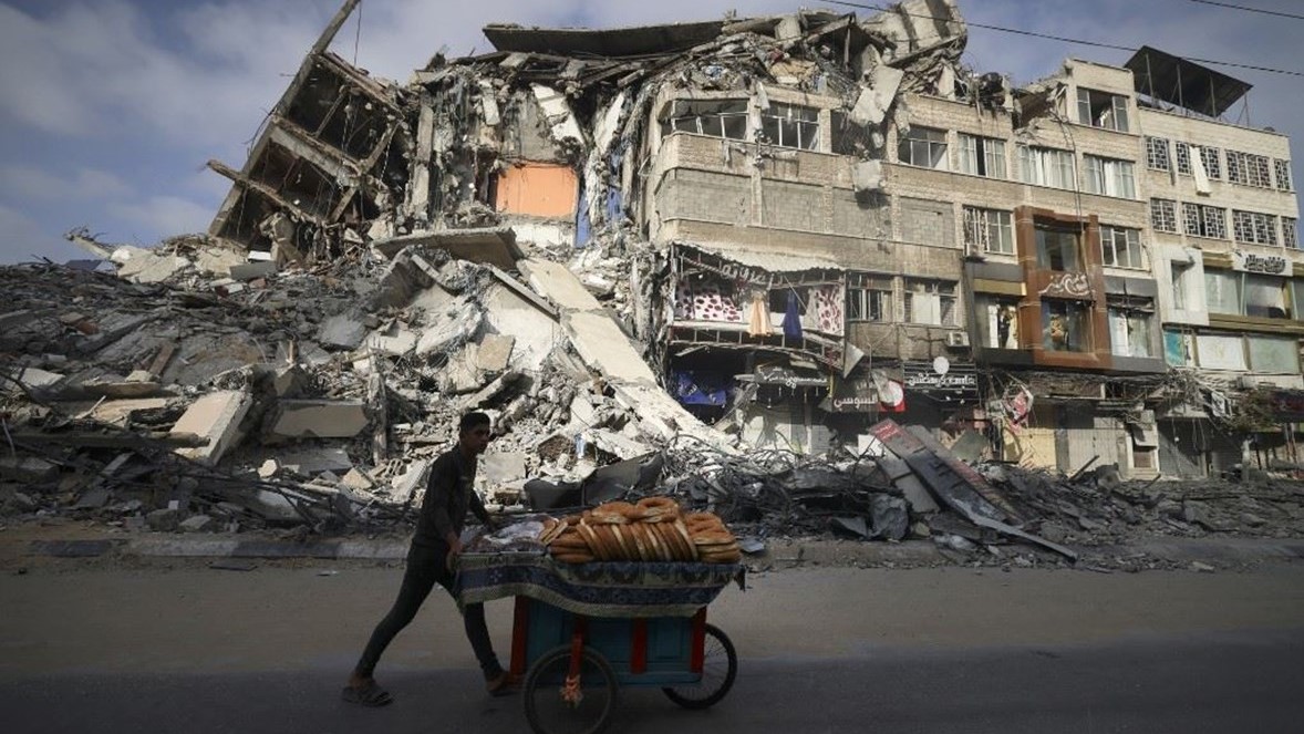 جانب من الدمار الذي لحق بغزة بسبب القصف الإسرائيلي