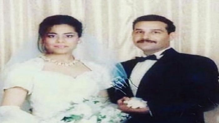 جمال مصطفى السلطان مع زوجته حلا صدام حسين
