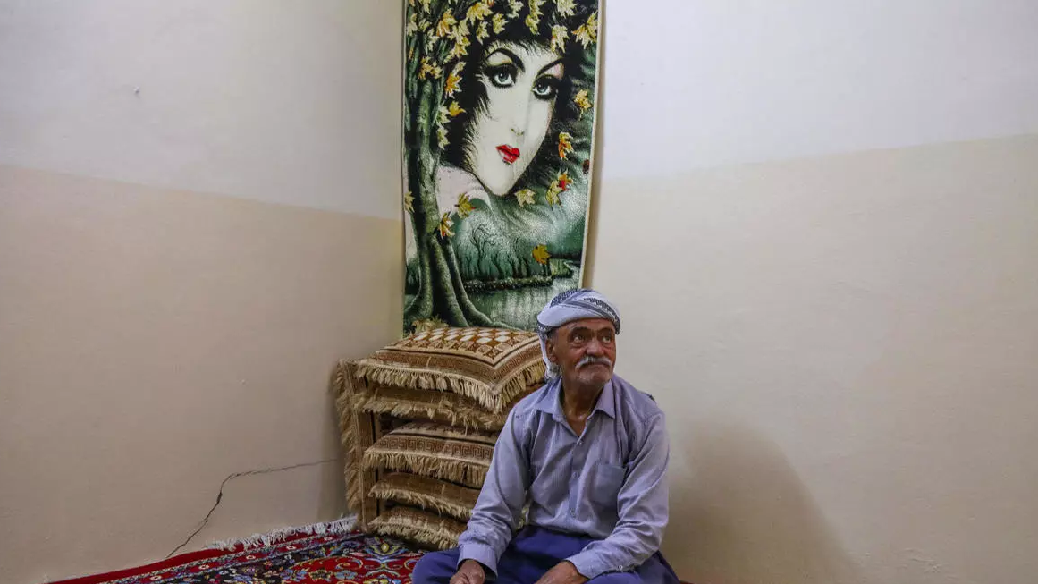 اللاجئ الكردي الإيراني مصطفى ابراهيم قرب اربيل في العراق