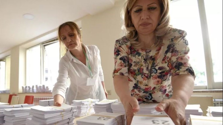 استعدادات للانتخابات التشريعية في ارمينيا في العاصمة يريفان في 19 يونيو 2021