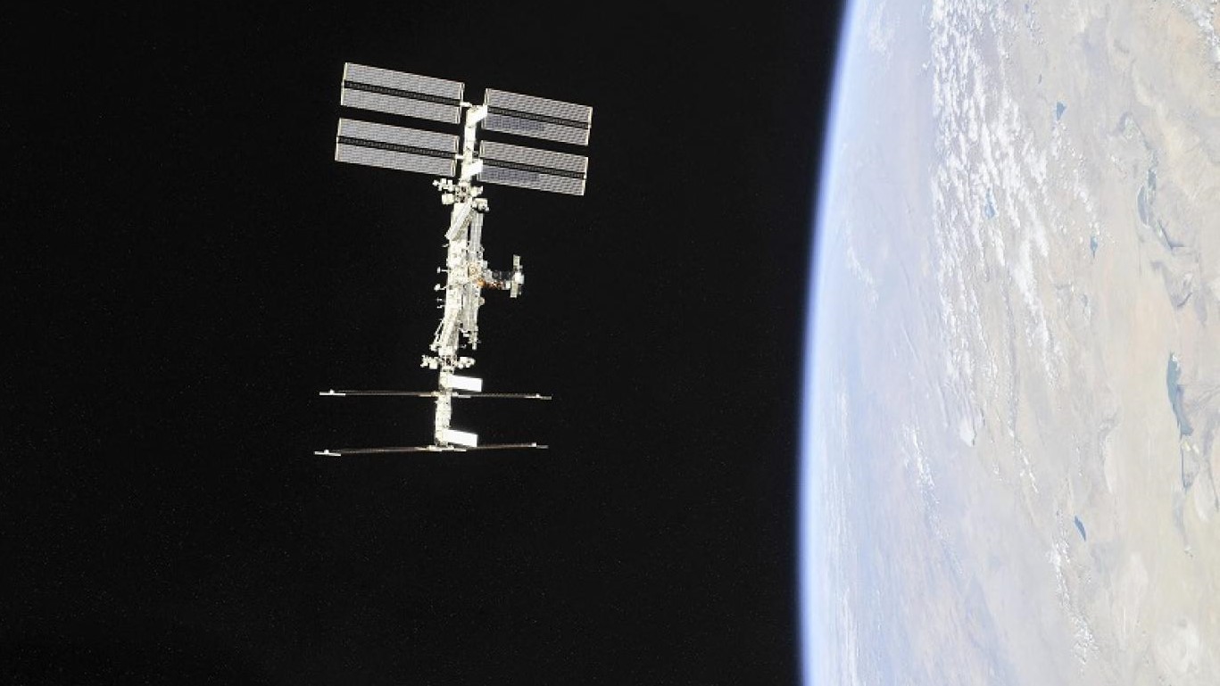 صورة من الأرشيف للمحطة الفضائية الدولية