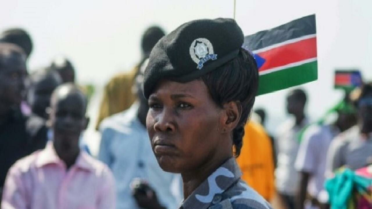 شرطية في جوبا عاصمة جنوب السودان في 9 تموز/يوليو 2015