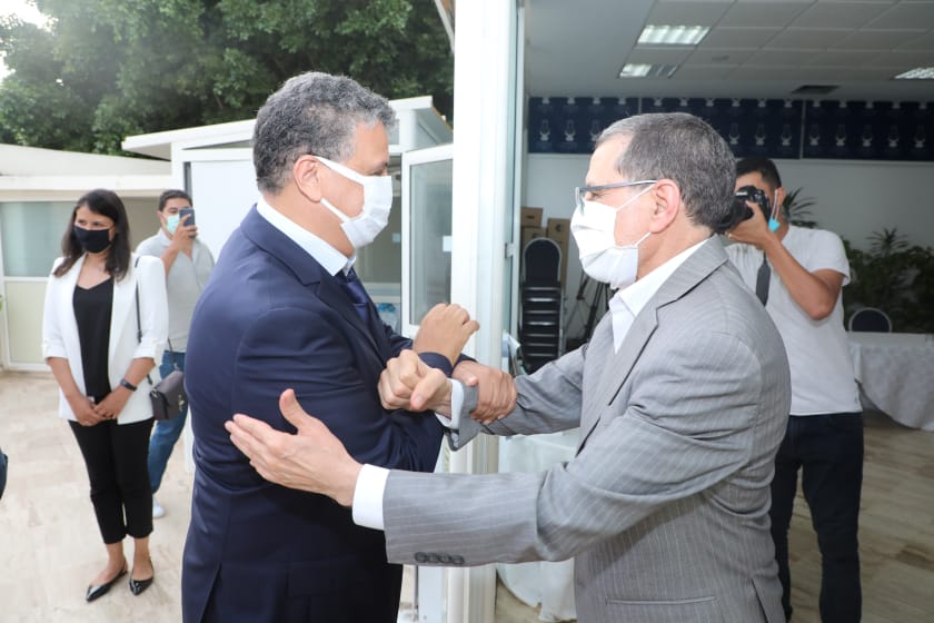 العثماني لدى استقباله وهبي في مقر حزب العدالة والتنمية في الرباط