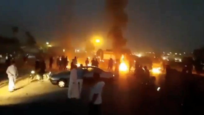 صورة من الأرشيف متواترة على تويتر للاضطرابات في طهران