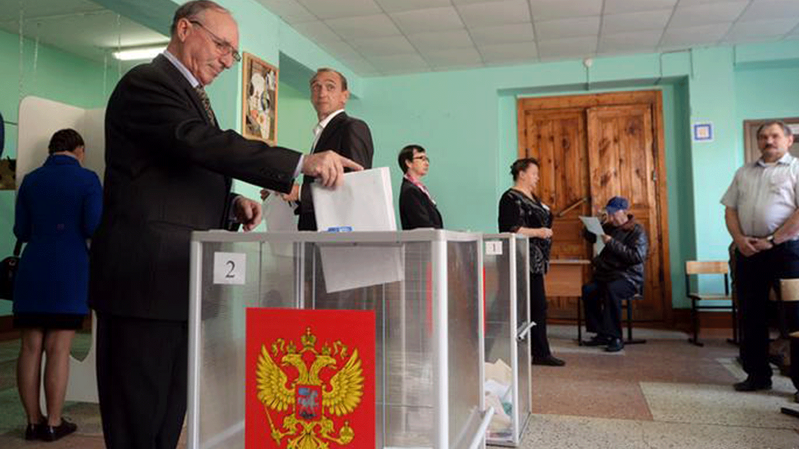 قلم اقتراع في الانتخابات الروسية عام 2018