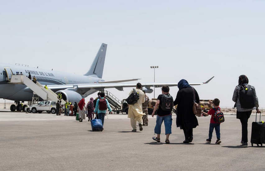 غحدى دفعات الاجلاء من مطار كابول - أ ف ب