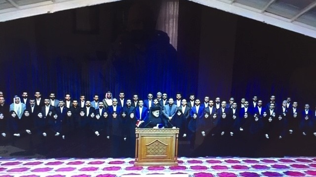 الصدر معلنا الجمعة 27 أغسطس 2021 انهاء مقاطعته للانتخابات العراقية والعودة للمشاركة فيها (الصورة خاصة بإيلاف)