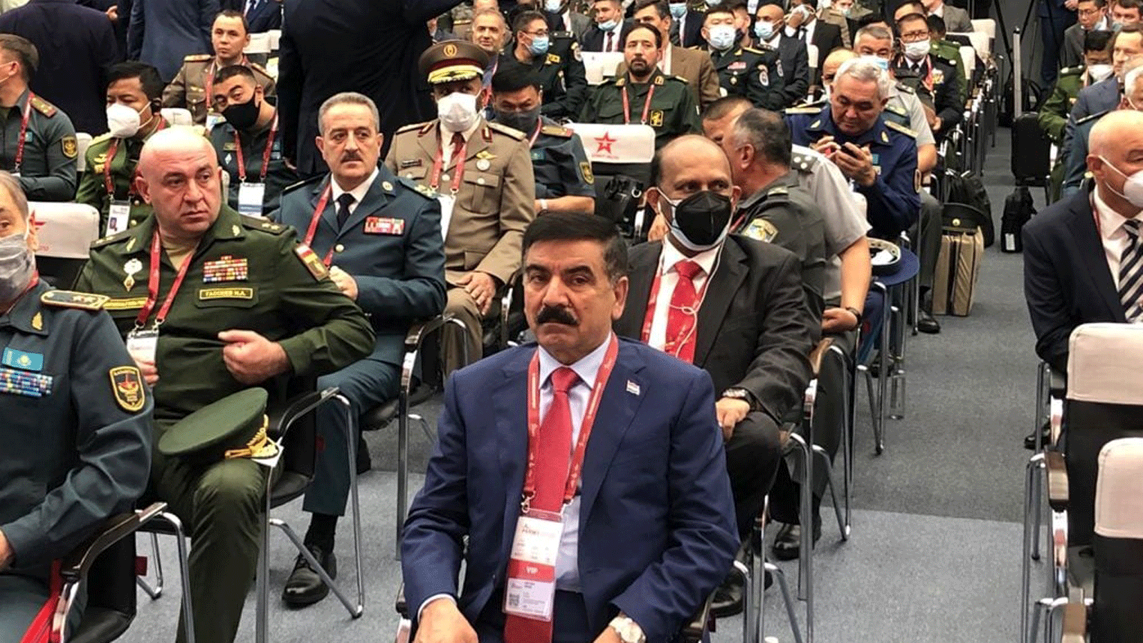 وزير الدفاع العراقي جمعة عناد في منتدى ومعرض السلاح الروسي بموسكو في 23 آب أغسطس 2021 (الصورة من الدفاع العراقية)