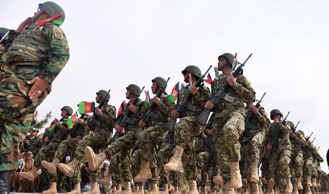 مجموعات من الجيش الأفغاني خلال تدريبات - أ ف ب 