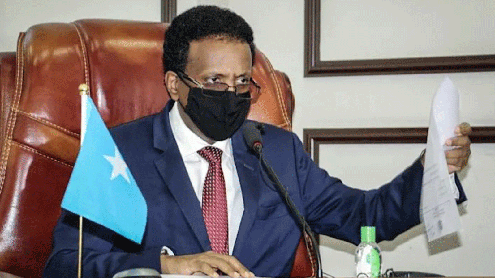 الرئيس الصومالي محمد عبد الله محمد الذي يتولى السلطة منذ شباط/ فبراير 2017