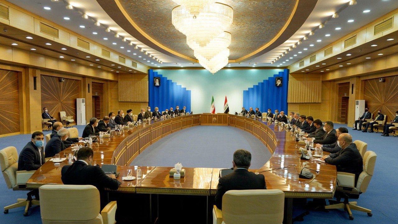 جلسة المباحثات العراقية الايرانية برئاسة الكاظمي ورئيسي في طهران الاحد 12 ايلول سبتمبر 2021 (اعلام رئاسة الحكومة)ن الاحد 12 ايلول سبتمبر 2021 (اعلام رئاسة الحكومة)