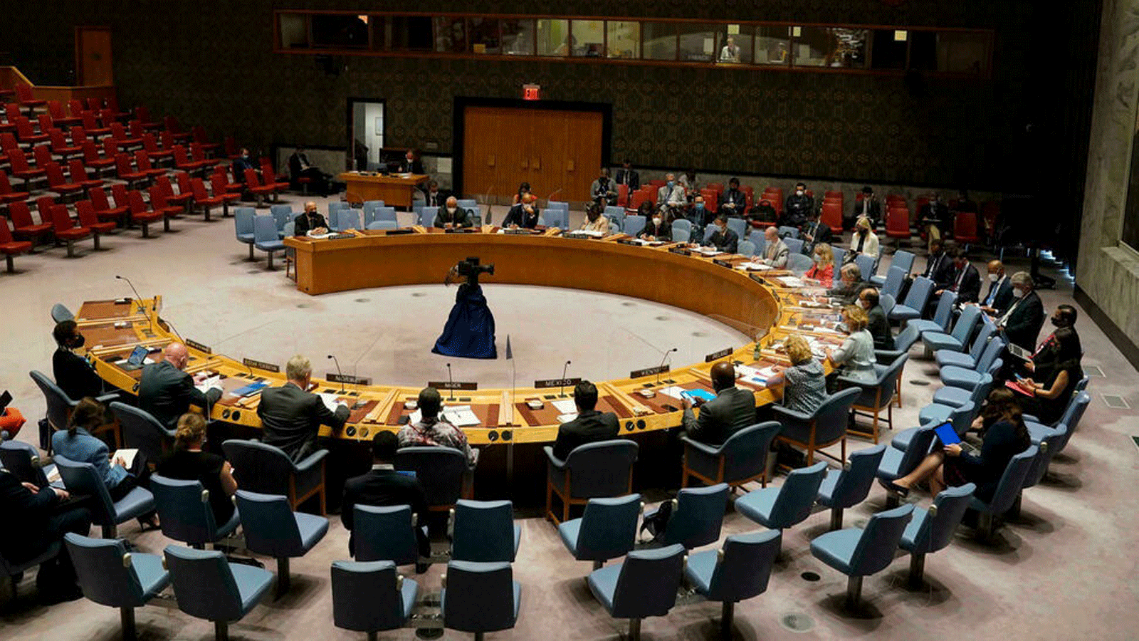 صورة لاجتماع مجلس الأمن الدولي الذي اتخذ قرار تمديد عمل بعثته السياسية في افغانستان