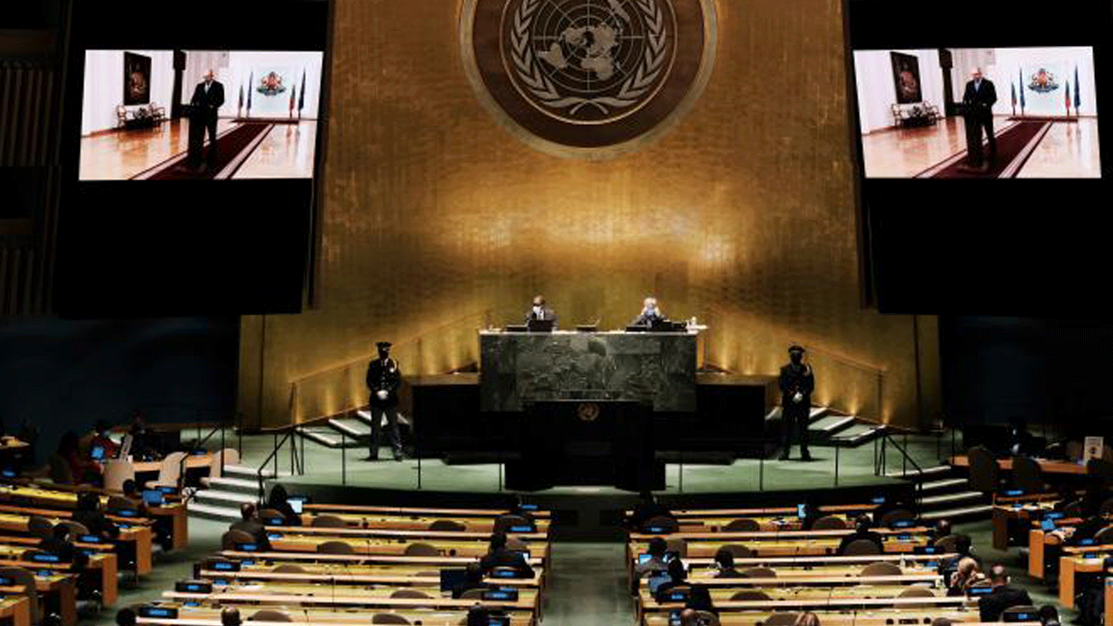لقطة من الجمعية العامة للأمم المتحدة في نيويورك. 21 أيلول/ سبتمبر 2021.