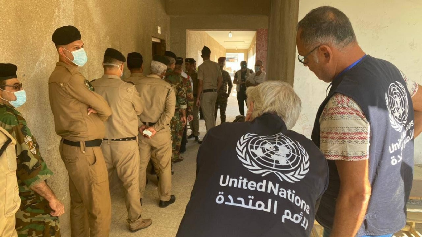 المراقبون الأمميون يتابعون عمليات التصويت الخاص في عموم العراق (البعثة الأممية). بتاريخ 8 تشرين الأول/أكتوبر 2021.